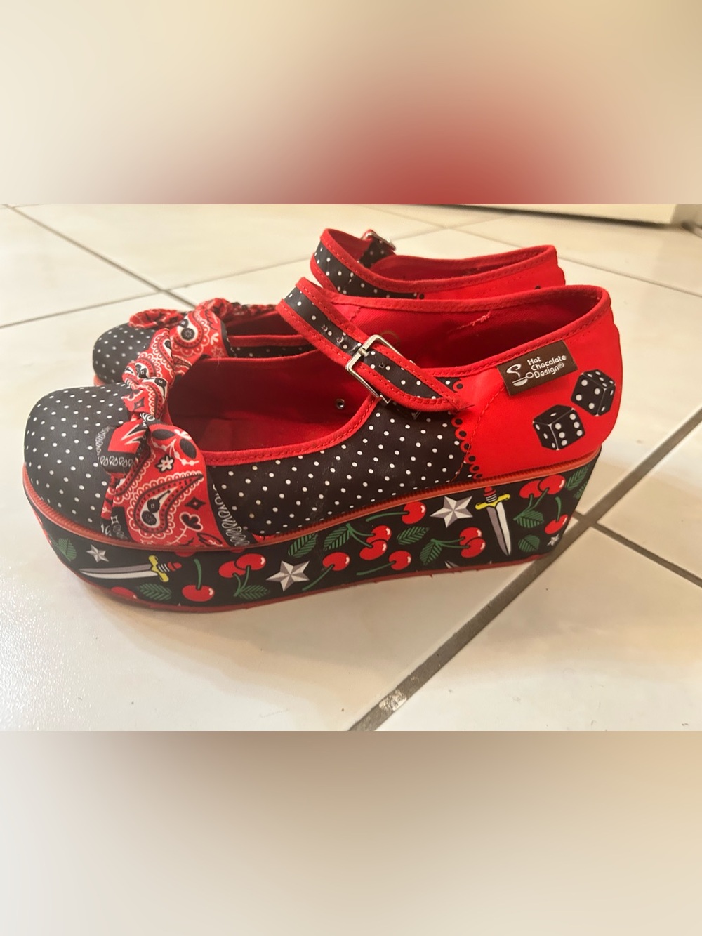 Hot Chocolate Design Chocolaticas Rockabilly Platform Mary Janes size 9